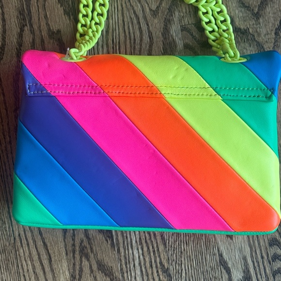 NWOT Kurt Geiger Brixton Colorful Striped Women's Bag - Picture 2 of 9